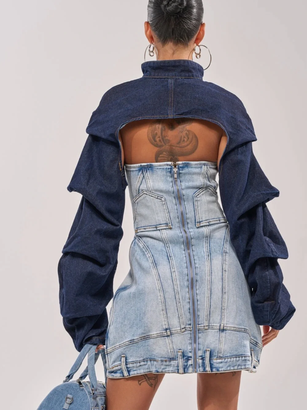 AKIRA Denim Cropped Bolero - Picture 4 of 6